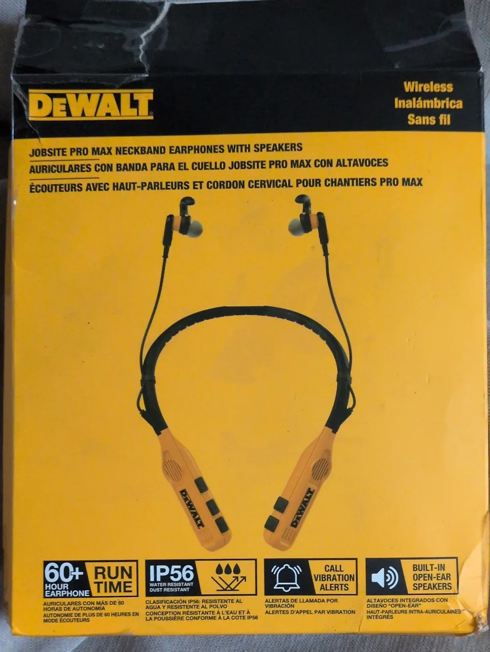 DeWalt Jobsite Pro Max Neckband Earphones with Speakers